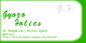 gyozo holics business card